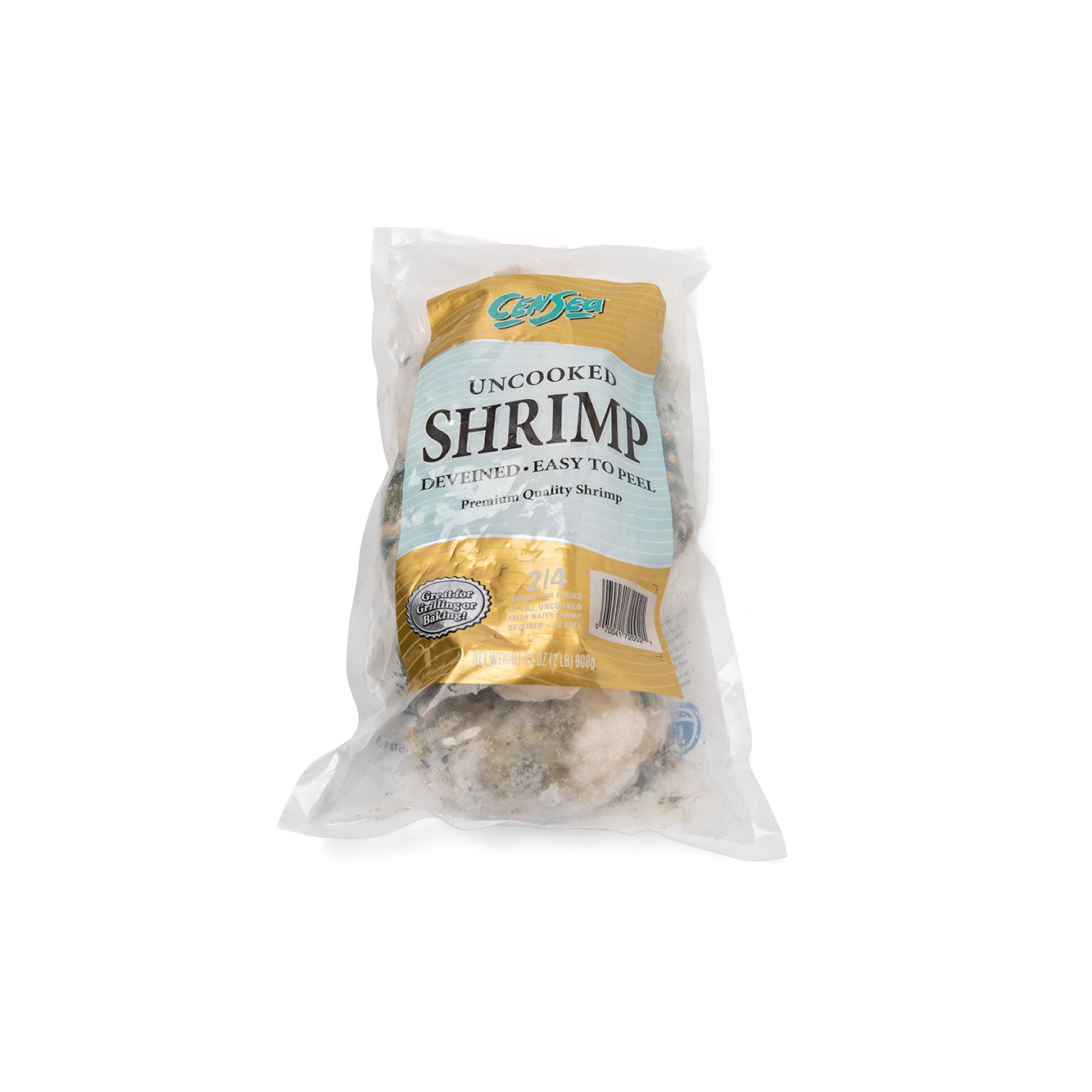 Shrimp 2 LB Bag Censea Brand (2-4 Count Shrimp Uncooked Deveined Easy To Peel)