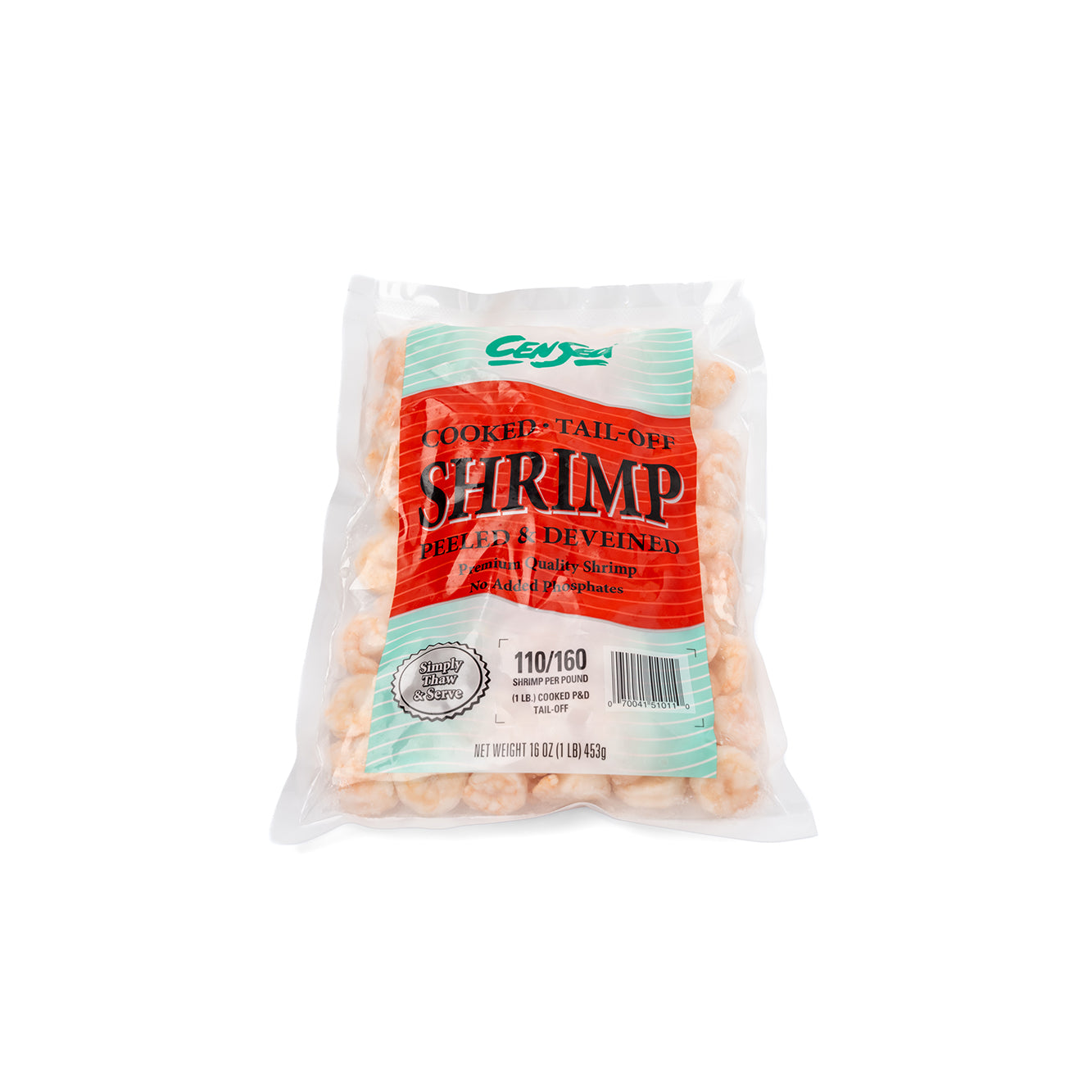 Shrimp 1 LB Bag Censea Brand (110-160 Count Shrimp Cooked Peeled Deveined)