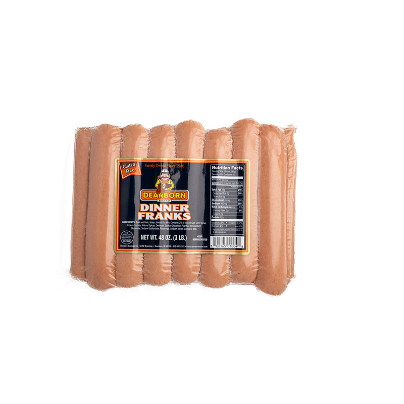 Dearborn 3 LB Bag Dinner Franks (5/1)